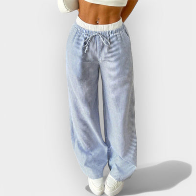 Csíkos Széles Nadrág