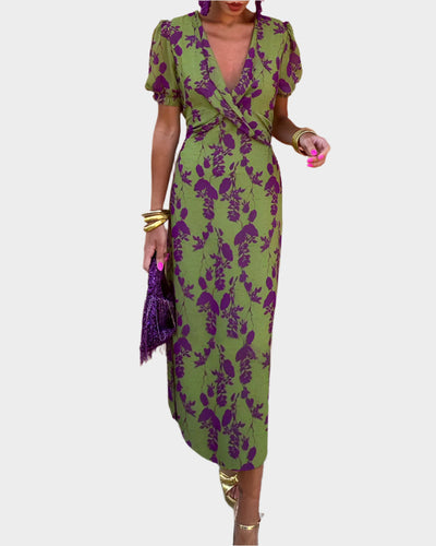 Női Ruha Virágmintával