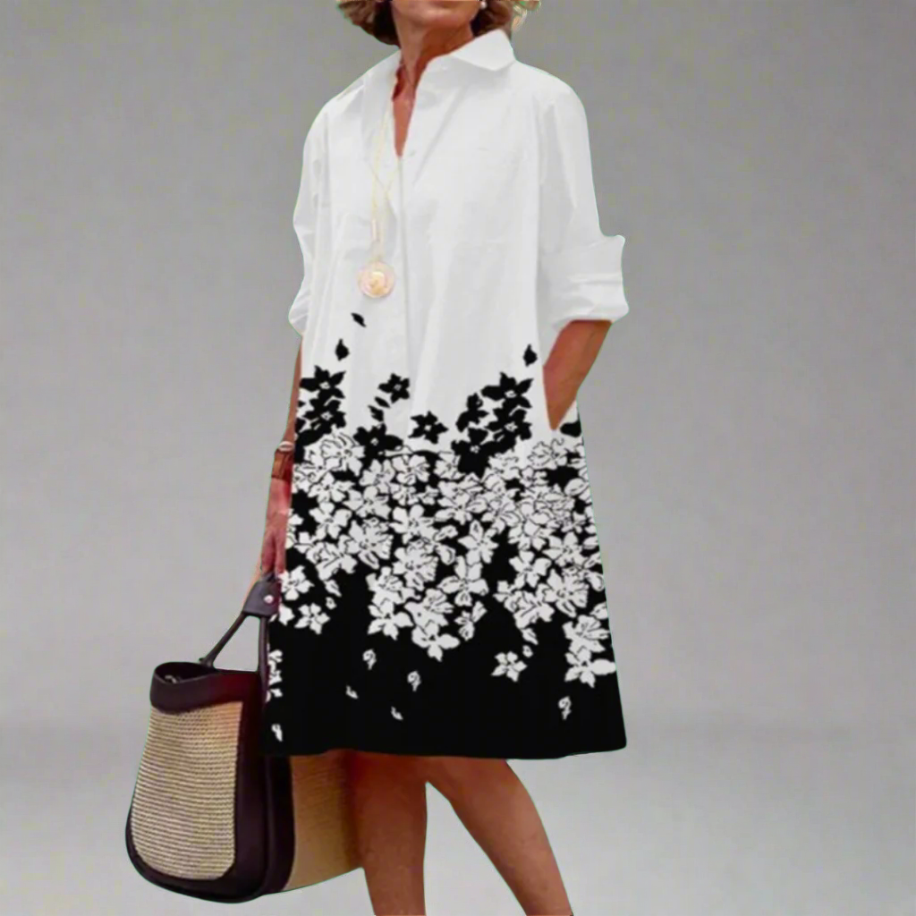 Kézműves Midi Ruha Pöttyös Mintával