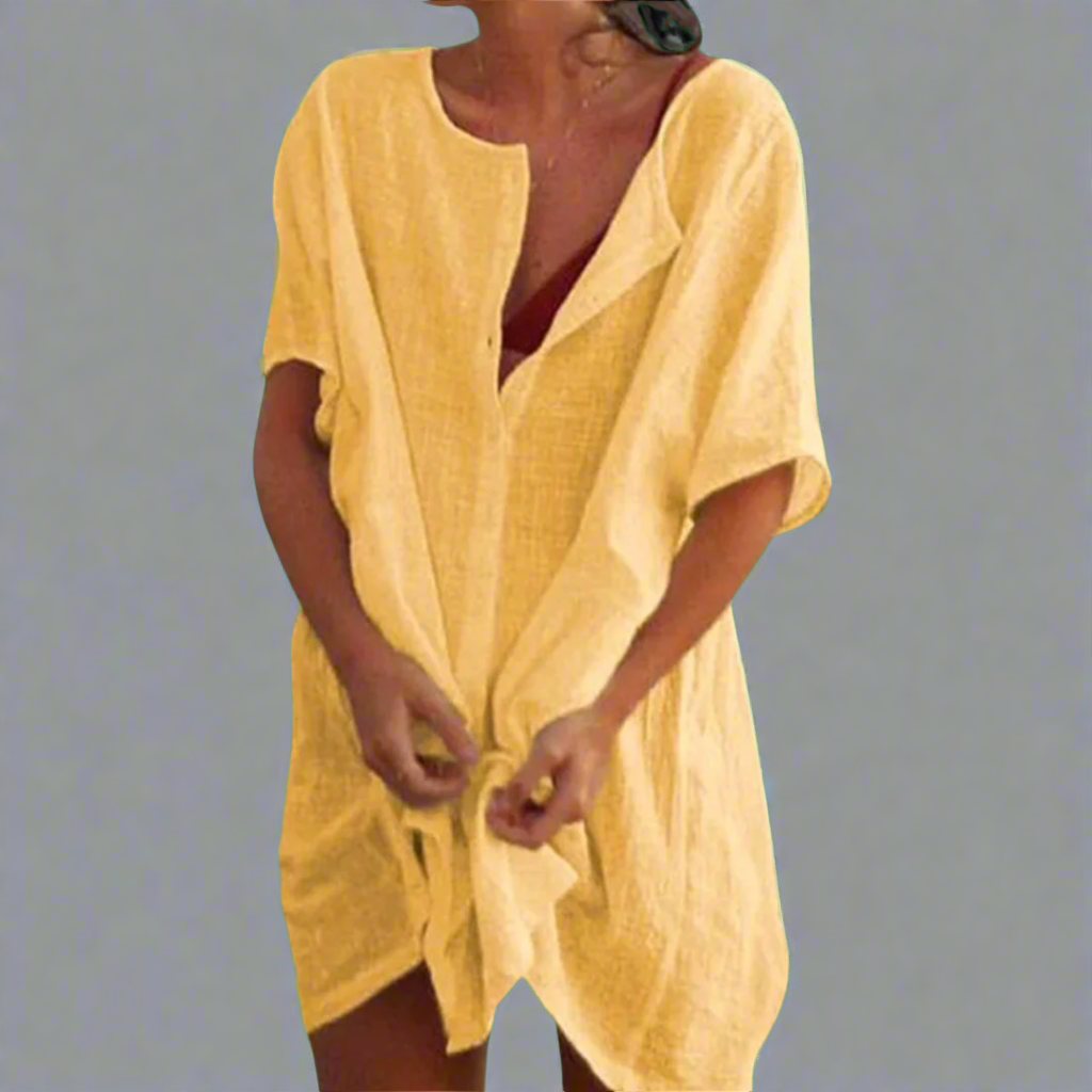 Organikus nyári ruha pamutból és lenből a kényelmes nyári pillanatokért