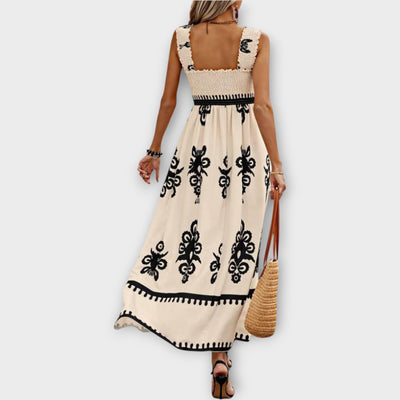 Stílusos Tengerparti Ruha Négyzet Nyakkivágással