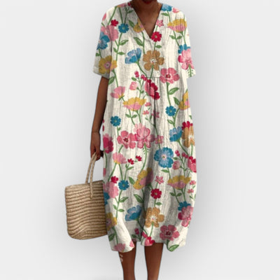 Virágmintás Ruha Nyári Napokra
