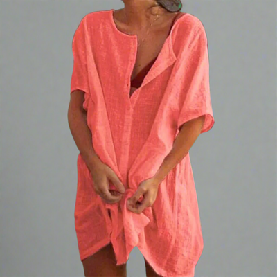 Organikus nyári ruha pamutból és lenből a kényelmes nyári pillanatokért