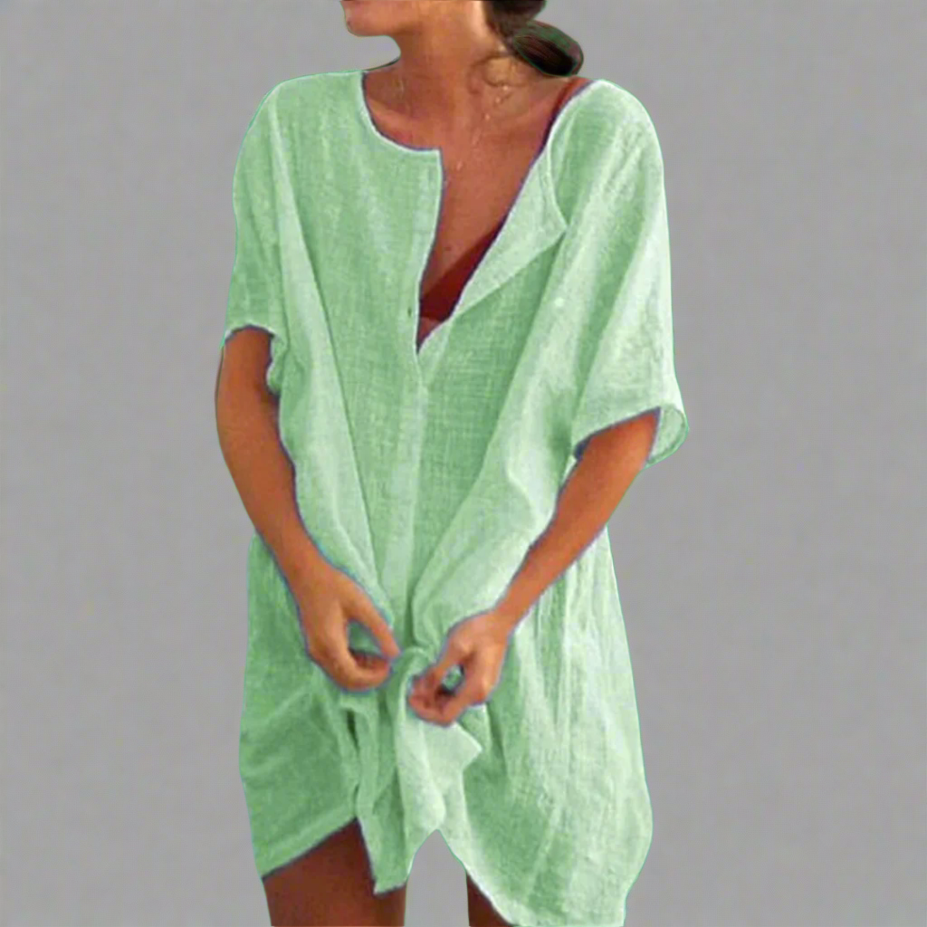 Organikus nyári ruha pamutból és lenből a kényelmes nyári pillanatokért