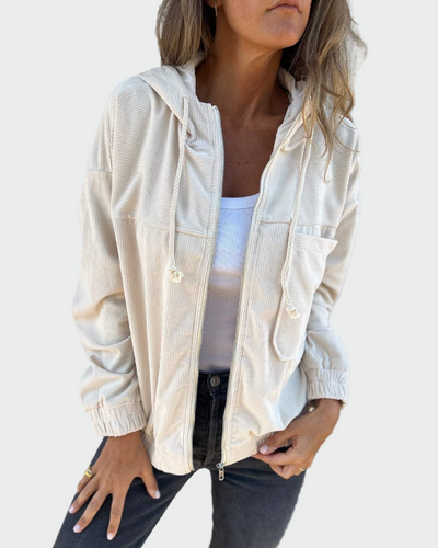 Velúr Textúrájú Blézer Csíkokkal