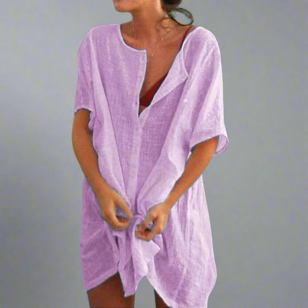 Organikus nyári ruha pamutból és lenből a kényelmes nyári pillanatokért