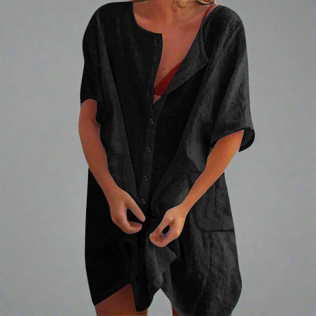 Organikus nyári ruha pamutból és lenből a kényelmes nyári pillanatokért