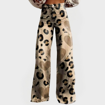 Élénk pszichedelikus harangszárú nadrág