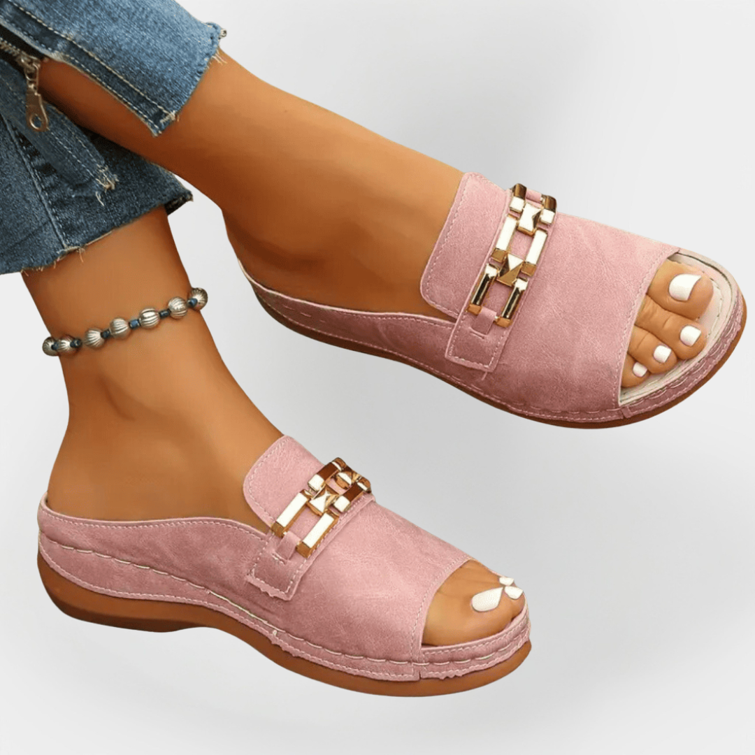 Ortopéd Bőr Papucs