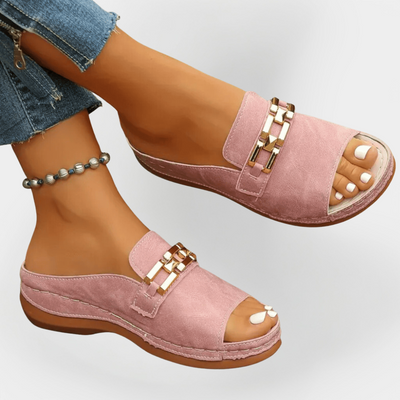 Ortopéd Bőr Papucs