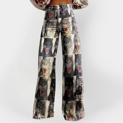 Stílusos, széles lábú farmer, kényelmes fazonnal