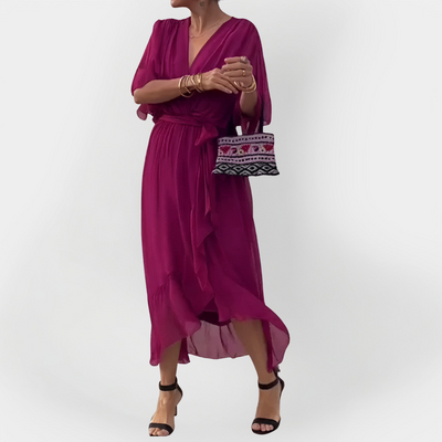 Chiffon Ruha V-nyakkal