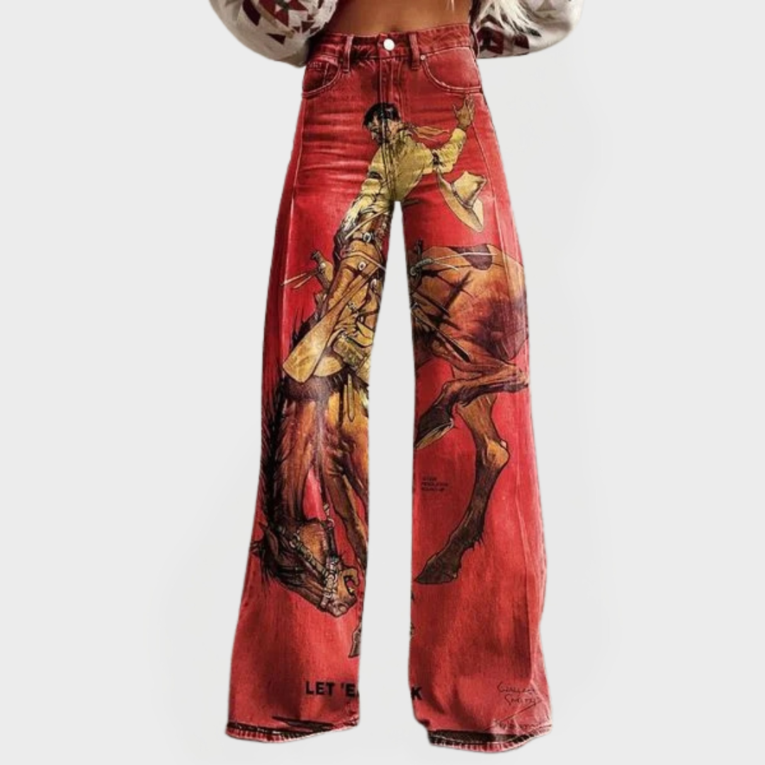 Stílusos Mindennapi Farmer Széles Szárral