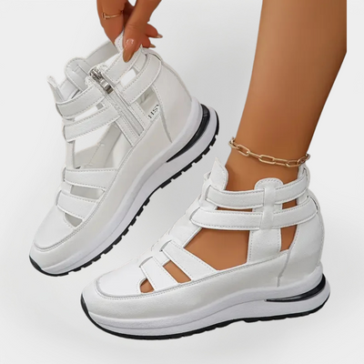 Elegáns, könnyű sarkú szandál oldalsó cipzárral