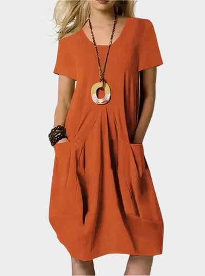 Levegős Hosszú Ruha Zsebekkel