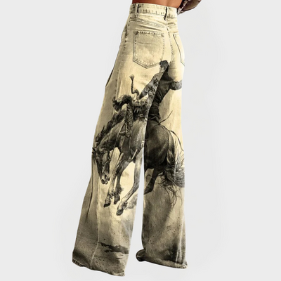 Kényelmes Farmer Széles Szárral és Laza Fitttel