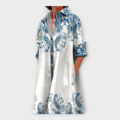 Kézműves Ruha Geometrikus Mintával