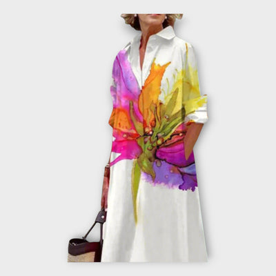 Kézműves Ruha Geometrikus Mintával