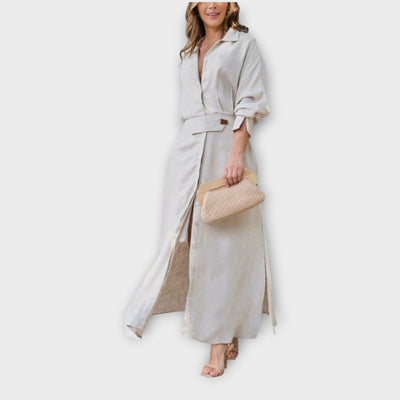 Elegáns Övvel Ellátott Maxi Ingruha