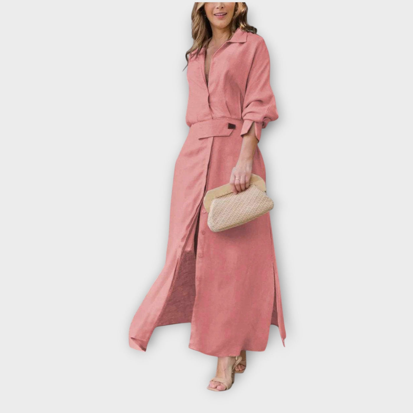 Elegáns Övvel Ellátott Maxi Ingruha