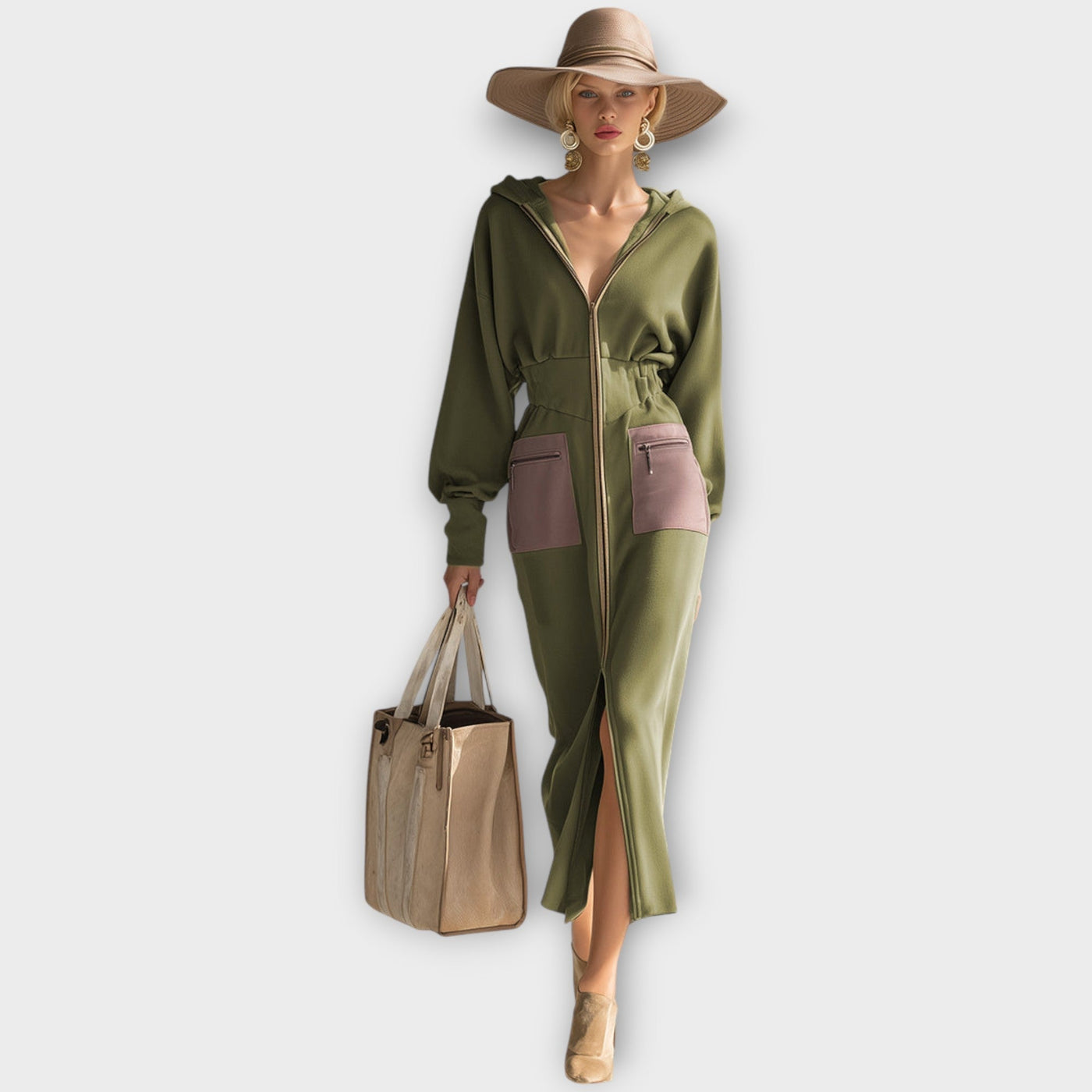 Zippes Maxi Ruha Kontrasztos Zsebekkel