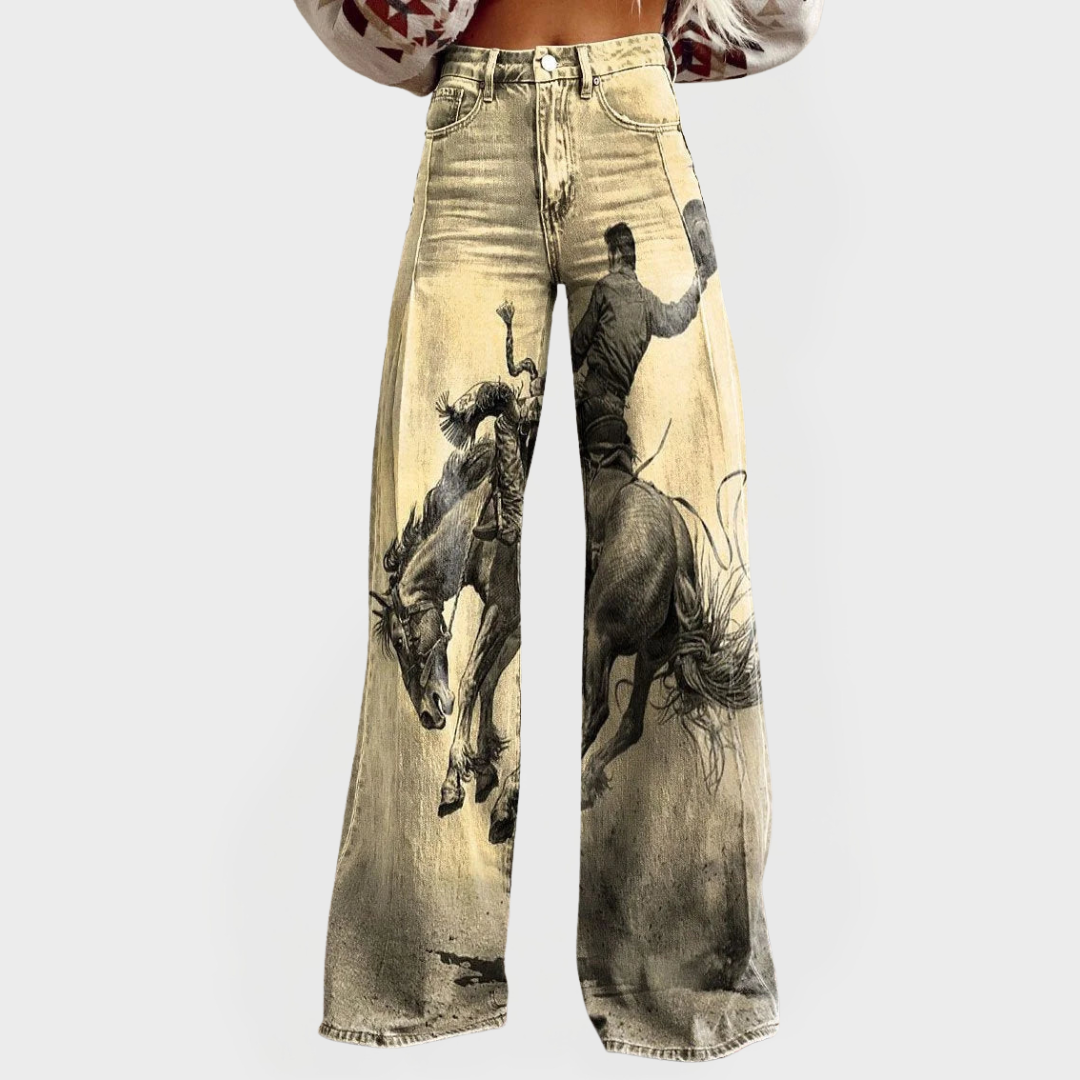 Kényelmes Farmer Széles Szárral és Laza Fitttel