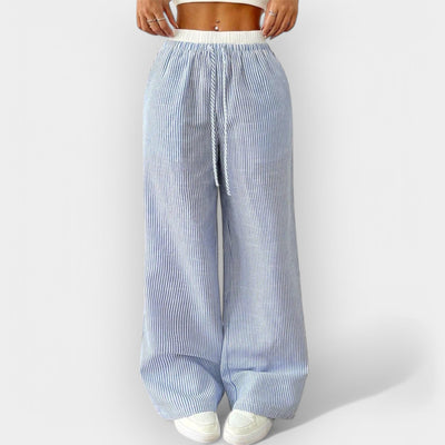 Csíkos Széles Nadrág