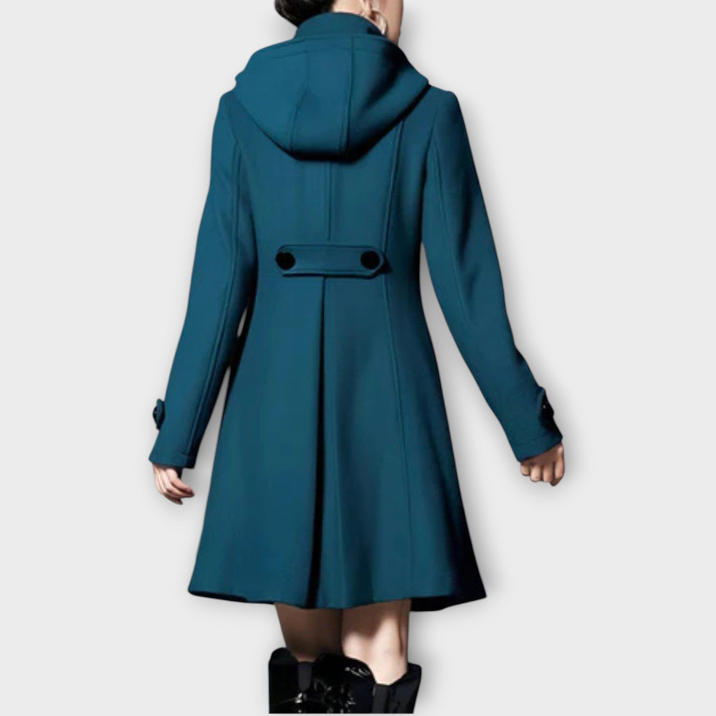 Elegáns, dupla soros, bővülő kabát