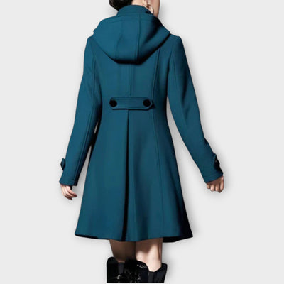 Elegáns, dupla soros, bővülő kabát