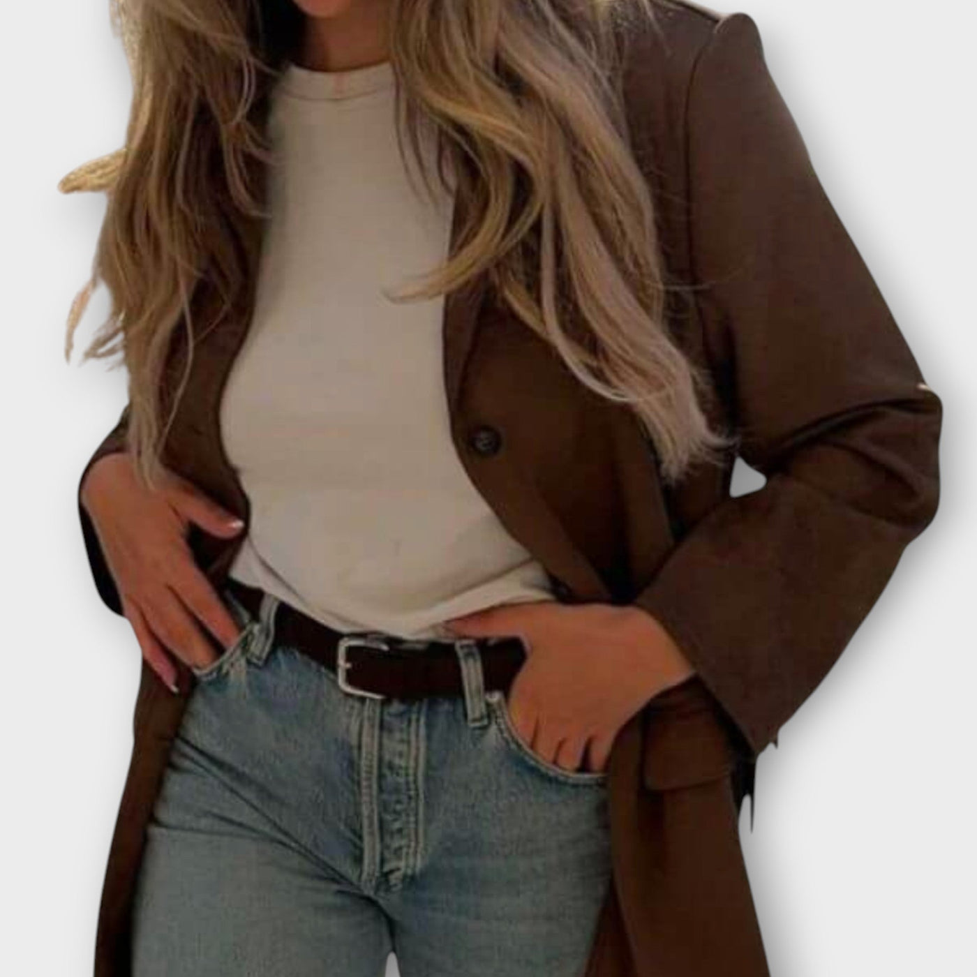 Klasszikus Elegáns Gombos Blézer