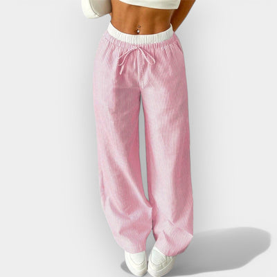 Csíkos Széles Nadrág