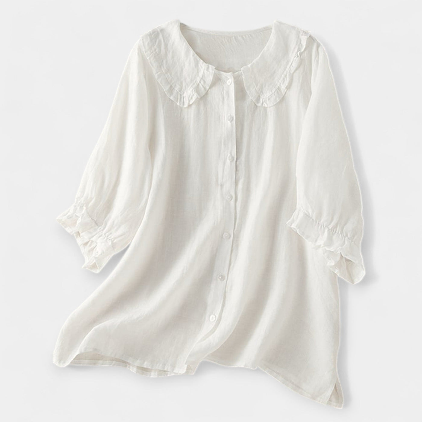 Csíkos Ing Dekoratív Gallérral