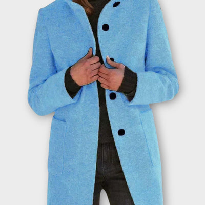 Időtlen Gombos Elől Záródó Középhosszú Kabát