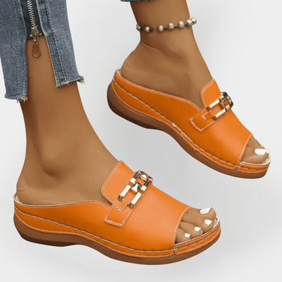 Ortopéd Bőr Papucs