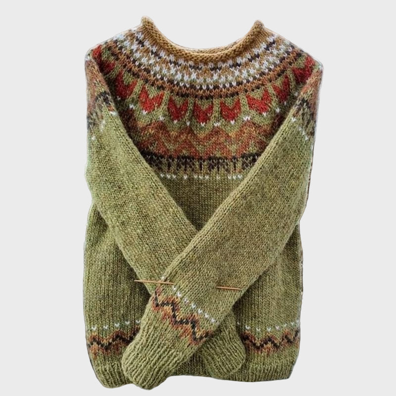 Kötött Garbó Vintage Zsákolt Mintával