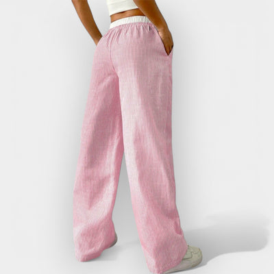 Csíkos Széles Nadrág