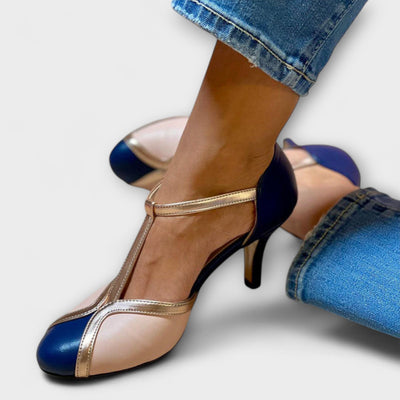 Két Színű T-Strap Elegancia