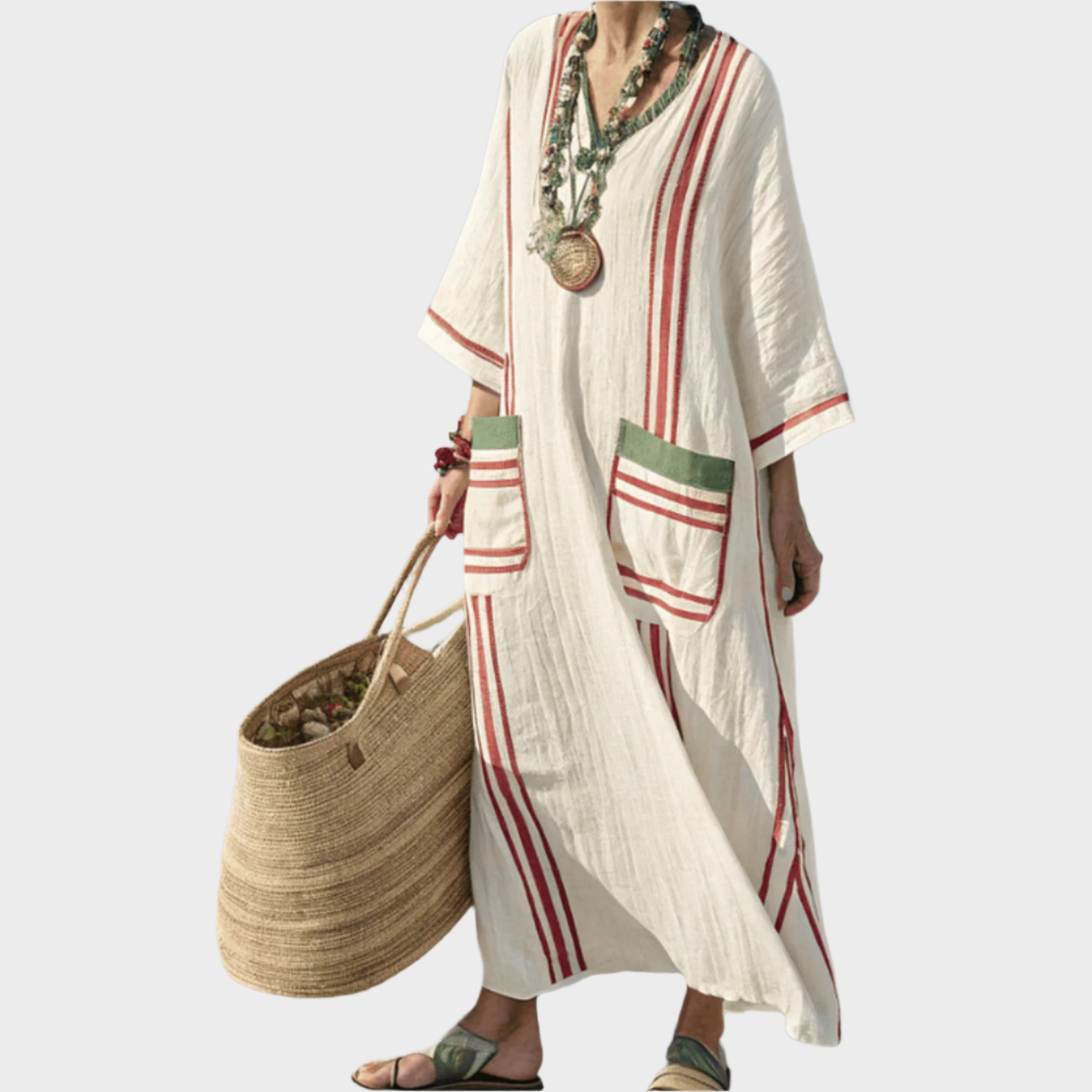 Csíkos Kaftán Nagy Zsebekkel