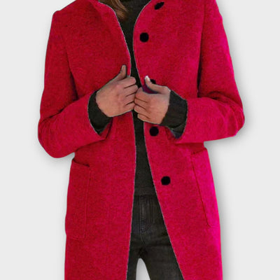 Időtlen Gombos Elől Záródó Középhosszú Kabát