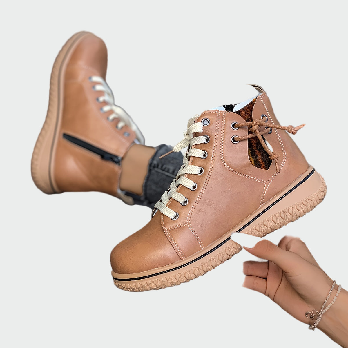 Ortopéd Bőr Bokacsizma