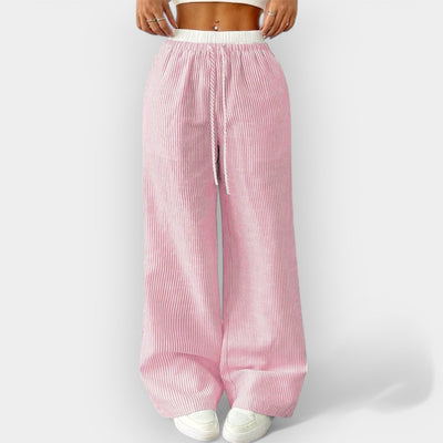 Csíkos Széles Nadrág