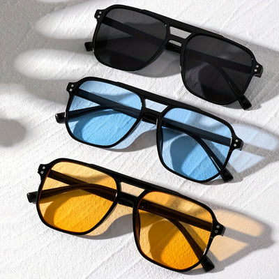 Négyzetes Szemüveg Rózsaszín Rögzítéssel