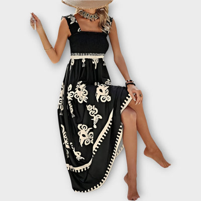 Stílusos Tengerparti Ruha Négyzet Nyakkivágással