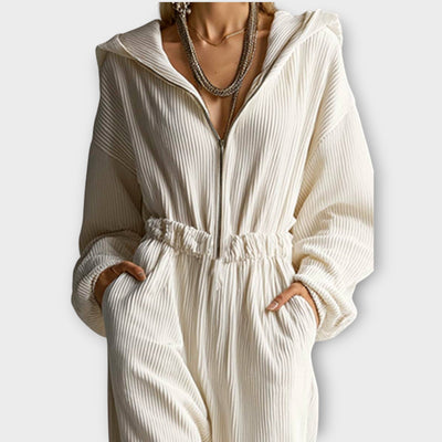 Könnyed, Pliszírozott, Széles Lábú Overall