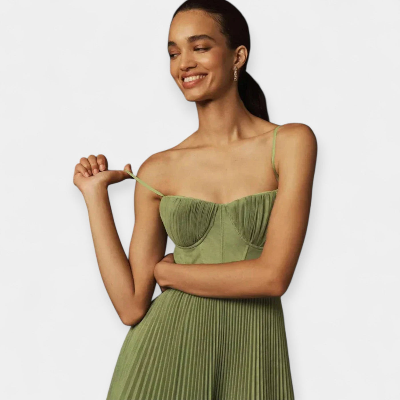 Pliszés Tüll Midi Ruha