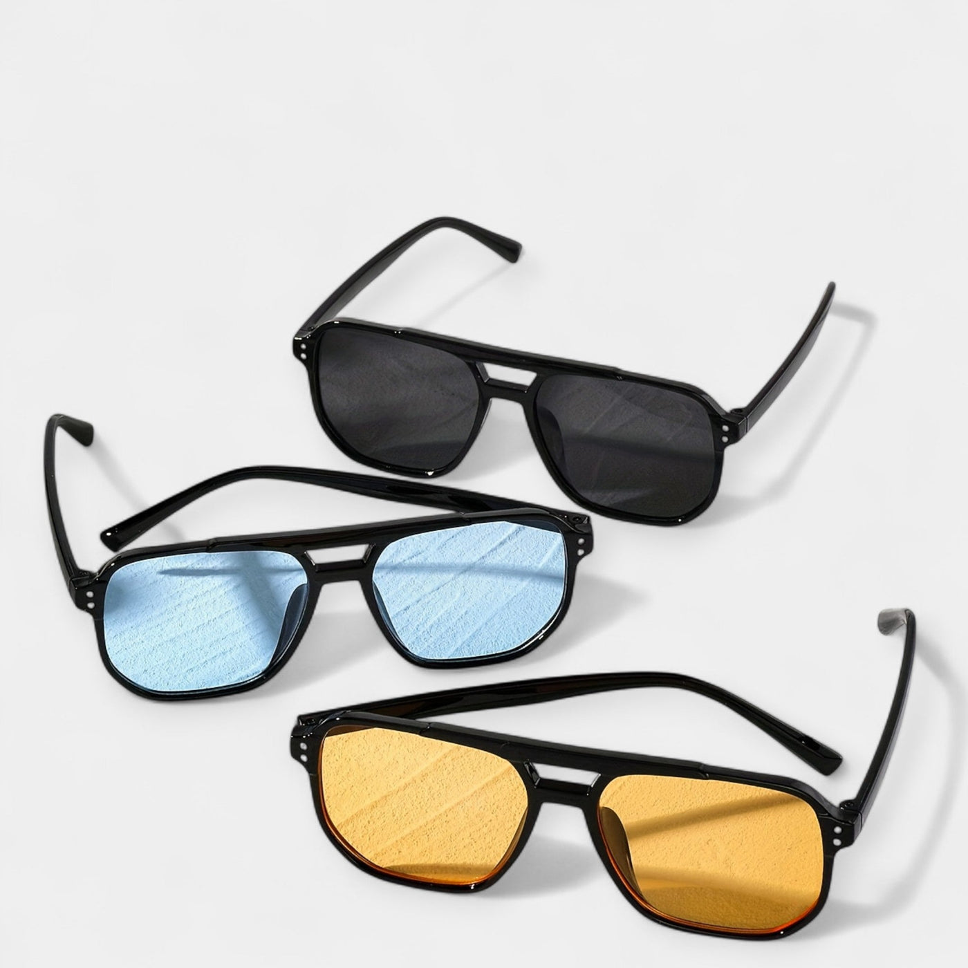 Négyzetes Szemüveg Rózsaszín Rögzítéssel