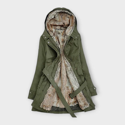 Mikash - Gyapjú Kabát Virágmintás Béléssel