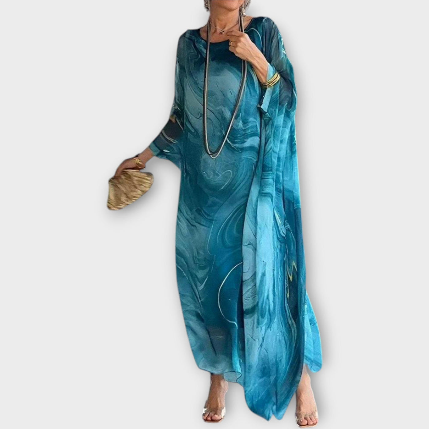 Maxi Kaftán Áttetsző Textúrával