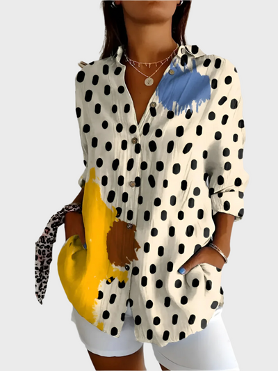 Pamut Blúz Virágmintával