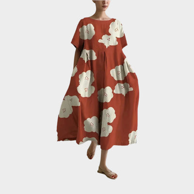 Kényelmes Hosszú Retro Ruha